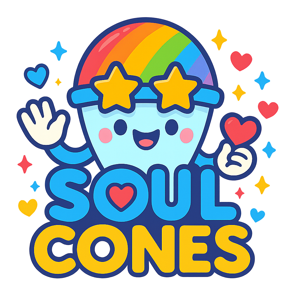 Soul Cones: A inclusive snowcone stand - Rooted in family and community Logo